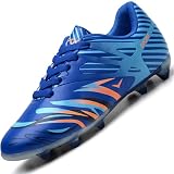 Lvptsh Fußballschuhe Jungen FG/AG Spike Cleats Fussballschuhe Kinder Professionelle Athletics Trainingsschuhe Outdoor Sport Football Schuhe,Blau1,EU39