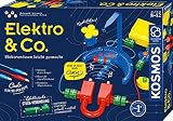KOSMOS 620639 Elektro & Co. Elektro-Wissen leicht gemacht, Einsteiger-Experimente zu Strom, Magnete, Elektro-Magnetismus, Experimentierkasten für Kinder ab 8-12 Jahre, 29.5 x 43 x 5.5 cm