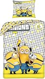 Halantex Minions Baby Bettwäsche, 100x135cm + 40x60cm, 100% Baumwolle
