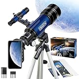 Teleskop für Kinder und Einsteiger für Beobachtung von Himmel und Landschaft- 70mm fernrohr Teleskop Astronomisches Mit verstellbarem Stativ
