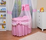 WALDIN Stubenwagen-Set mit Ausstattung, XXL, Bollerwagen,komplett, 6 Modelle wählbar,rosa/weiß