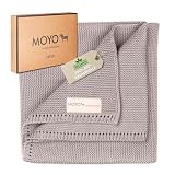MOYO Babydecke Wilde Pusteblume I 75x100cm I Atmungsaktive Kuscheldecke aus 100% GOTS-Bio-Baumwolle I Weiche Baby-Bettdecke für Junge & Mädchen I Baumwolldecke Geburt
