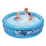 balnore Planschbecken, 3 Ringen Planschbecken für Kinder 120 x 45 x 18cm Kinderpool Schwimmbad Kinder für Garten Outdoor