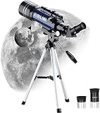 ESSLNB Teleskop für Kinder ab 8 Jahre und Einsteiger 70MM Fernrohr Teleskop Astronomie mit Stativ