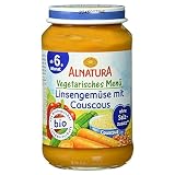 Alnatura Bio Babybrei mit Linsengemüse und Couscous, 6er Pack (6 x 190 g)