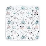 Balbina Wickelunterlage Wasserdicht Wickeltischauflage Wickelauflage baumwolle 60x70 cmFuchs Tipi Mint