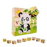 EKKONG Spielzeug für Kinder,Holzspielzeug 1 2 3 4 Jahr,Holzpuzzle für Kinder,Montessori Vorschule Lernspielzeug