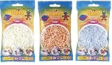Hama Happy Price Toys Midi Bügelperlen Konvulut 3 Leuchtfarben (Leuchtfarbe Blau, Leuchtfarbe Grün, Leuchtfarbe Rot + Bügelanleitung mit 3 Design Vorlagen