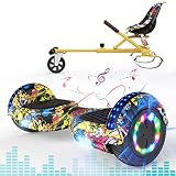 RCB Hoverboard mit Hoverkart Anti-Shock Set 6,5 Zoll hoverboards für Kinder, Hoverboards mit Bluetooth und LED-Lichtern, Geschenk für Kinder