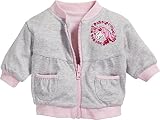 Schnizler Baby - Mädchen Wende-Jacke Interlock Einhorn 813075, 37 - Grau/Melange, 50