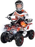 Actionbikes Motors Kinder Elektro Miniquad ATV Torino 1000 Watt 36 Volt - Scheibenbremsen - Umweltfreundlicher Elektromotor (1000 Watt Schwarz Weiß Rot Polo)