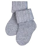 FALKE Unisex Baby Socken Flausch B SO Wolle Baumwolle einfarbig 1 Paar, Grau (Light Grey 3400), 74-80