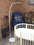 ComfortBaby ® Babybett-Himmelstange/Himmelhalter mit Standfuß - Höhe: ca. 1,7 m (weiß)