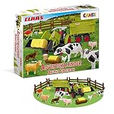 CRAZE Adventskalender Kinder CLAAS Spielzeug Adventskalender Jungen mit Bauernhof Figuren und Traktor , 24 Überraschungen für Kinder ab 3 Jahre