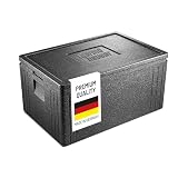 thermohauser EPP-Thermobox Universal Eco Line inklusive Deckel - 80 Liter Volumen - 68,5 x 48,5 x 36 cm - Basis-Modell für Bäcker & Konditor, Schwarz