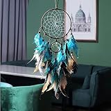 HAMON Traumfänger Handgefertigt Mit Feder - Klein Dream Catcher für Wandbehang, Wohnkultur, Ornamente, Handwerk Dekoration - Geschenk zum Muttertag