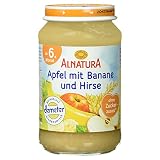 Alnatura Demeter Bio Apfel-Banane mit Hirse, glutenfrei, 6er Pack (6 x 190 g)