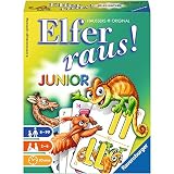 Ravensburger - 20760 Elfer Raus! Junior - Gesellschaftsspiel für 2-6 Spieler, Spiel ab 6 Jahren für Kinder und Erwachsene, Zahlenraum 1-21