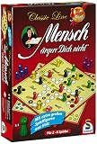 Schmidt Spiele 49085 Classic Line, Mensch ärgere Dich Nicht, mit extra großen Spielfiguren aus Holz, Bunt