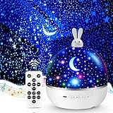 One Fire Nachtlicht Sternenhimmel Projektor Kinder mit 8 Film,Dino Nachtlicht Kinder Batterie,Spieluhr Baby Junge,Bluetooth Nachttischlampe Kinder Lampe Kinderzimmer Deko Einhorn Baby Geschenk Mädchen