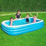 Bestway Family Pool Deluxe, aufblasbares Kinder-Planschbecken 305 x 183 x 56 cm