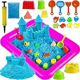 ISO TRADE - Creative Kids Amazing Play Set Sand Art with Moulds A Kinetic Sensory Activity 9095 Ton & Knete, Mehrfarbig