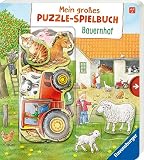 Mein großes Puzzle-Spielbuch: Bauernhof- Kinderbuch ab 2 Jahren, mit 10 Puzzleteilen